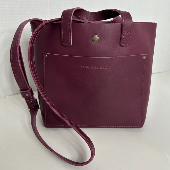 NEW Portland Leather Goods Mini Crossbody Snap Top in Color Lollipop Purple - Picture 6 of 12